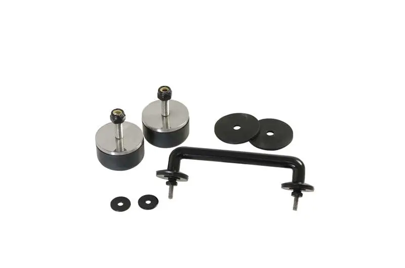 Kentrol 97-14 Jeep Wrangler TJ JK Windshield Tie Down Kit Powdercoat Black