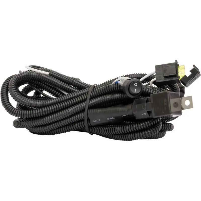 Westin 11ft Length 12 Ga LED Wiring Harness 30 Amp Fuse Loom & Single Connector Black