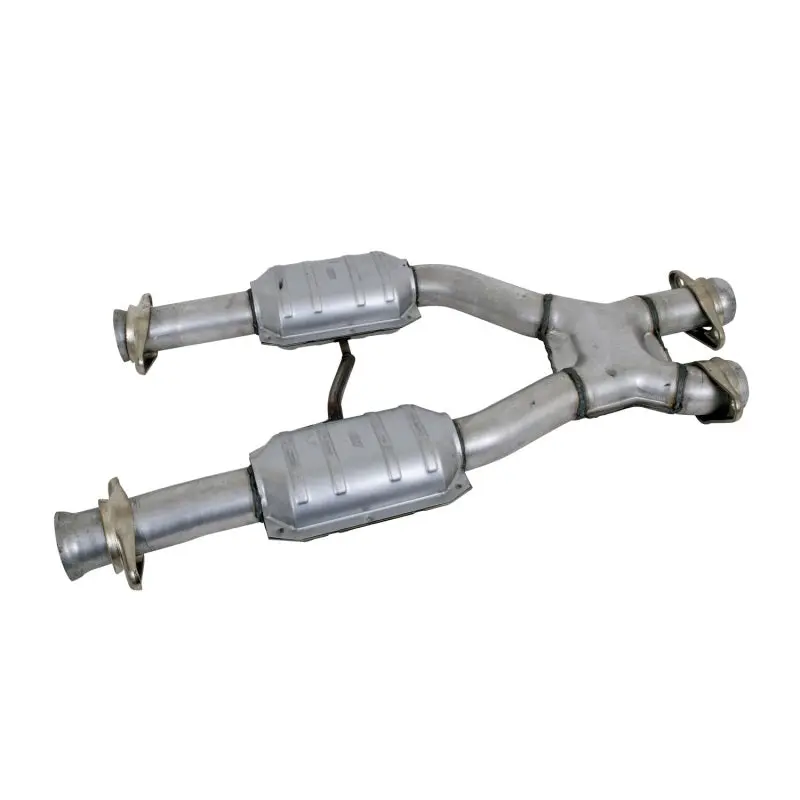 BBK 79-93 Mustang 5.0 Short Mid X Pipe Catalytic Converters 2-1/2 BBK Long Tube Headers
